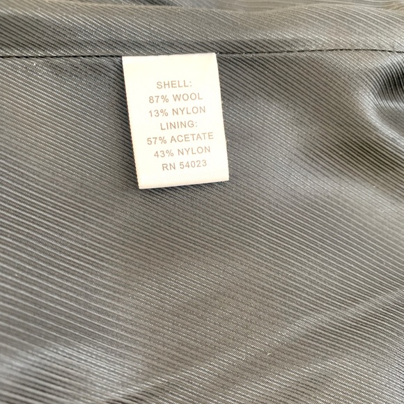 Charcoal grey wool blend trench coat by Banana Republic. - Picture 5 of 7